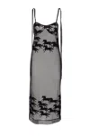 Pinko X Patrick Mcdowell Horse Motif Sheer Midi Dress In Black