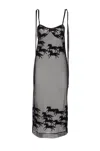 Pinko X Patrick Mcdowell Horse Motif Sheer Midi Dress In Black