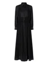 Pinko Robe Longue Semi-transparente In Black