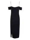 Pinko "gameboy" Double Canvas Dress In Black