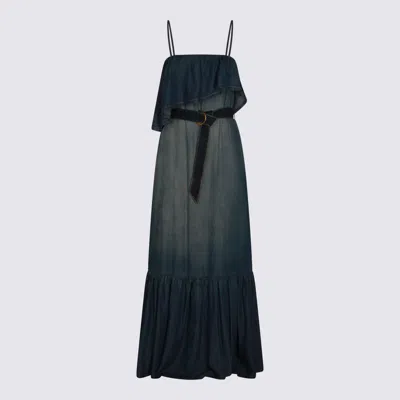 Pinko Dresses Blu E Verdi In Blue