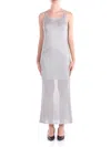 Pinko Nelson Viscose And Metallised Fibre Long Dress