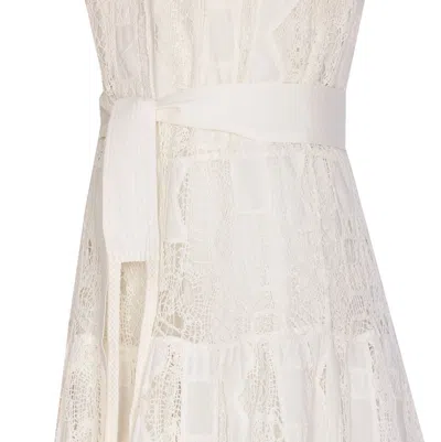 Pinko Sangallo And Macramé Midi Dress
