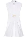 Pinko Shirt Dress With Love Birds Belt In White