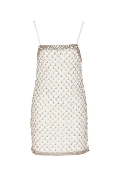 Pinko White Mesh Lingerie Minidress