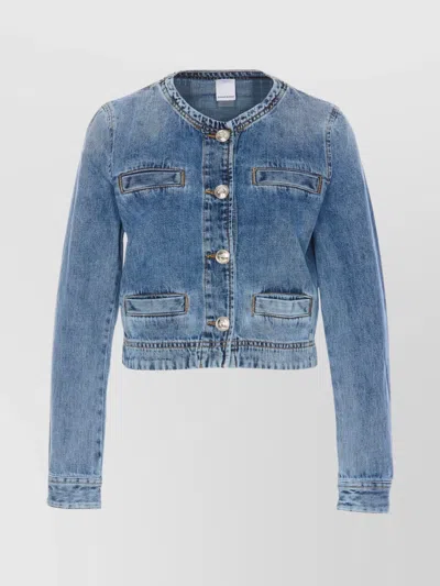 PINKO DURBAN STYLE CROP JACKET WITH CHEST POCKETS