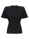 Pinko Luna Cropped T-shirt In Black