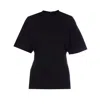 Pinko Luna Cropped T-shirt In Black