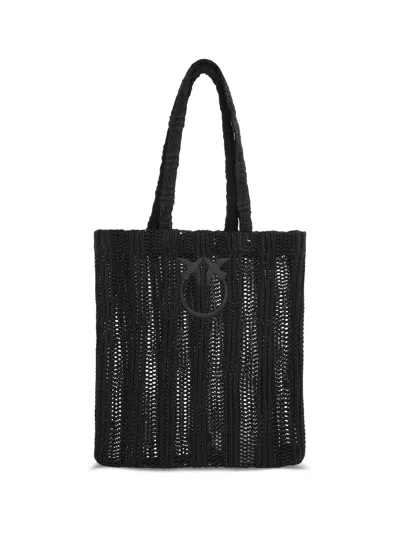Pinko Easy Tote Bag In Black