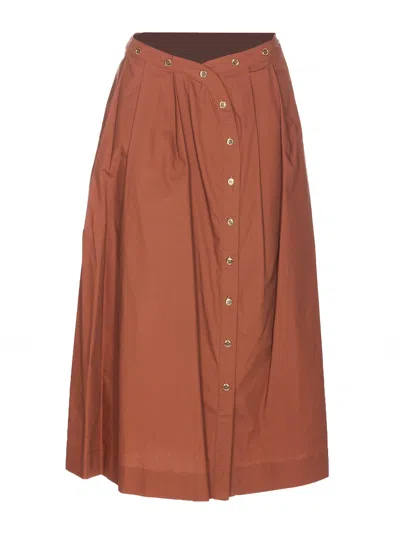Pinko Ecuba Skirt In Brown