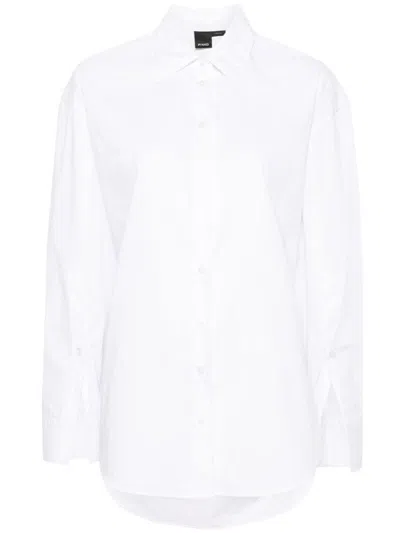 Pinko Poplin Cotton Shirt In White