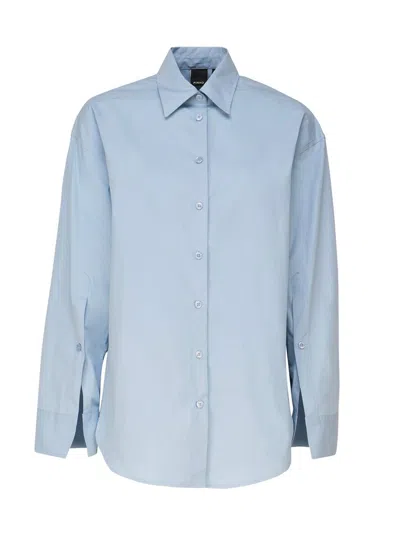 Pinko Eden Long Sleeved Buttoned Shirt In Blue