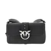 Pinko Edium Classic Love Slouchy Leather Bag In Black