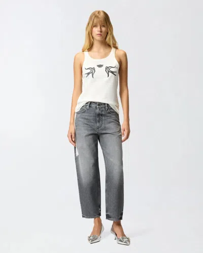 PINKO PINKO EGGS MOONLIGHT GRAY DENIM FW25