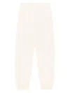 Pinko Elastic-ankles Cotton Trousers In Neutral