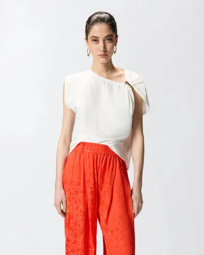 Pinko Elastic Cotton Jersey Ss26 In White