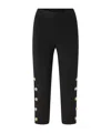 Pinko Button-embellished Trousers In Black