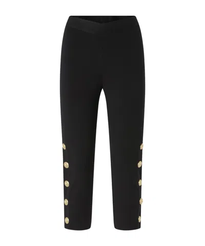 Pinko Elastic Waist Casual Pants In Black