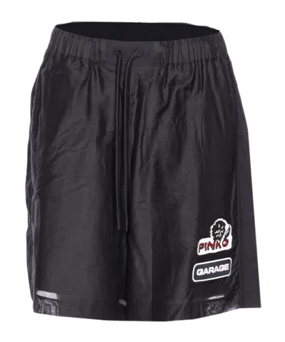 PINKO PINKO LOGO PATCH WIDE LEG BERMUDA SHORTS