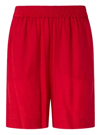 Pinko Elasticated-waist Shorts In Red