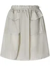Pinko Lightweight Organza-effect Skirt With Pockets In Neutrals