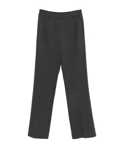 Pinko Elasticated-waistband Straight-leg Trousers In Black
