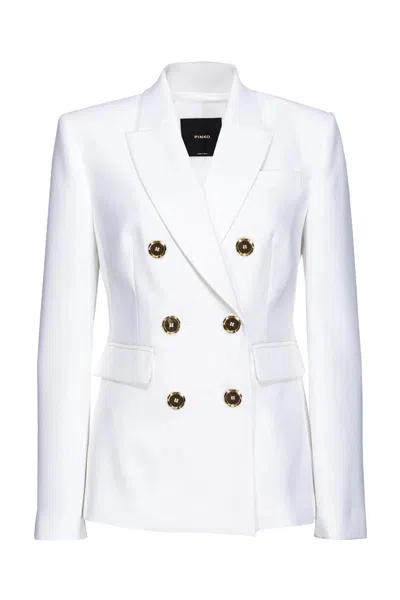 Pinko Elegant Blazer For The Fashion-forward Woman In White