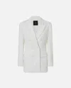 Pinko Long-sleeved Suit Coat In Snow White