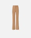 Pinko High-waist Straight-leg Trousers In Brown - Wood Thrush