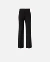 Pinko Politik Wool Dyed Trousers In Limo Black