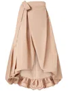 Pinko Barbagianni Pleated Maxi Wrap Skirt