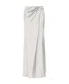 Pinko Elegant Satin-finish Midi Skirt In Multi