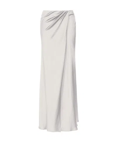 Pinko Elegant Satin-finish Midi Skirt In Multi
