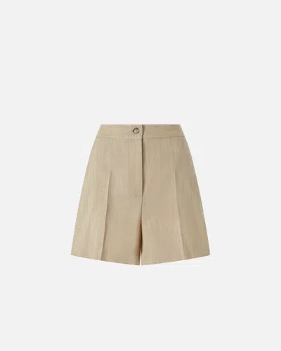 Pinko Elegant Shorts With Hip Pockets In Beige-sabbia Ardente