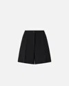 Pinko Elegant Shorts With Hip Pockets In Limo Black