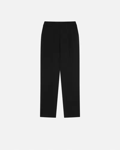 Pinko Elegant Technical Fabric Trousers In Nero Limousine