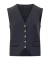 Pinko V-neck Vest In Blue