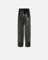 Pinko Papera Pants In Black/silver