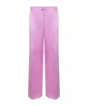 Pinko "parlami" Trousers Made Of Linen Blend. In Pink