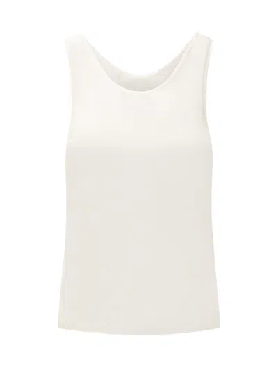 Pinko Elegant Wide Neck Tank Top In White