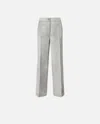 Pinko Elegant Wide Trousers In Washed-out Satin In Wild Dove Grey.
