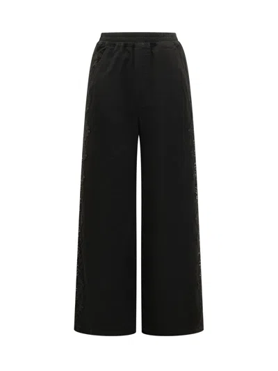 Pinko Elegant Wide-leg Trousers In Black