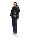 Pinko Quilted Polyamide Puffer Down Jacket In Black