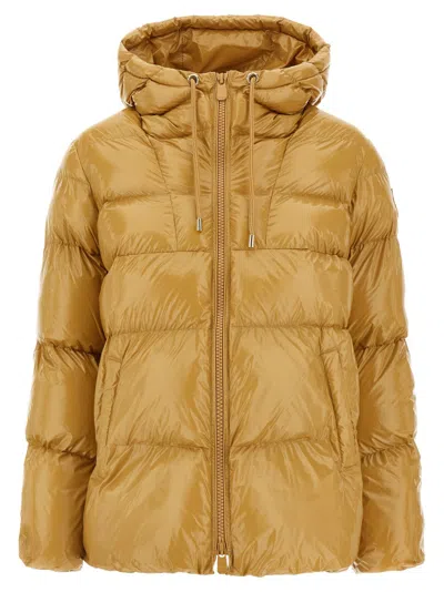Pinko Quilted Padded Jacket In Yellow