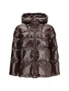 Pinko Eleodoro Down Jacket In Brown