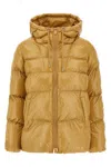 Pinko Quilted Padded Jacket In Yellow