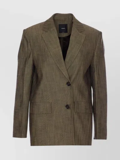PINKO ELEVATED V-NECK JACKET POCKETS