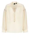 Pinko Ring-findings Detailed Tunic In Ivory