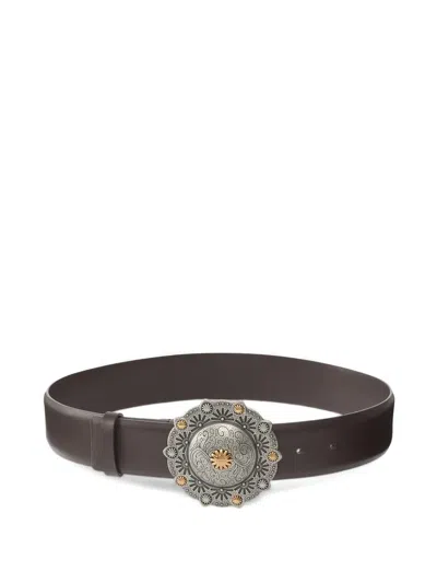 Pinko Embellished Buckle Belt In Gold