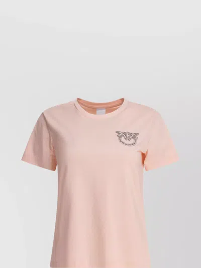 PINKO EMBELLISHED CREW NECK SHORT SLEEVE TOPS